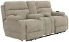 Jackson Furniture Industries 764819-2018/26-2019/26 Regenerator - Dual Lift Power Headrest Console Loveseat With CR3 Heat/Massage/Lumbar/Zero Gravity - Burlap
