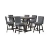 New Classic 45-4125S-DG6C New Classic 45-4125S-DG6C High Line - Counter Table & 6 Swivel Counter Chairs - Gray