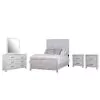 New Classic 00-3314-35N New Classic 00-3314-35N Biscayne - 5/0 Queen 5 Piece Bedroom Set (Bed & Dresser & Mirror & 2 Nightstands) - Driftwood