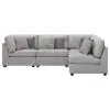 CoasterElevations 551511-S4B Cambria - 4 Piece Upholstered Modular Sectional Sofa - Gray