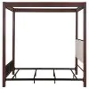 Coaster Fine Furniture 360331KE Zimmerlee - Metal Eastern King Canopy Bed - Rust Brown
