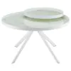 Coaster Fine Furniture 706258 Briggs - Round Marble Printed Glass Top Coffee Table - White