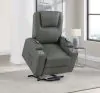 Coaster Fine Furniture 609478P Armstrong - Upholstered Power Lift Massage Recliner - Gray