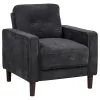 Coaster Fine Furniture 509983 Bowen II - Fabric Upholstered Track Arm Chair - Steel Gray