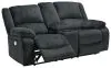 Ashley Furniture 7650496 Ashley Furniture 7650496 Draycoll - Dbl Rec Pwr Loveseat W/Console - Slate