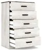 Ashley Furniture EB4121-245 Shawburn - Five Drawer Chest - Vinyl-Wrapped - White / Black / Gray