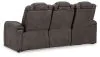 Ashley Furniture 3660215 Ashley Furniture 3660215 Fyne-Dyme - Power Reclining Sofa With Adj Headrest - Shadow