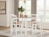 Ashley Furniture D398-223 Ashley Furniture D398-223 Gesthaven - Dining Room Counter Table Set (Set of 5) - Natural / White