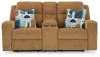 Ashley Furniture 3860594 Kanlow - Dbl Reclining Loveseat With Console - Honey