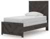Ashley Furniture B3789B2 Prendonea - Twin Panel Bed - Charcoal