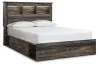 Ashley Furniture B211B17 Ashley Furniture B211B17 Drystan - Queen Bookcase Bed With 2 Side Drawers - Brown / Beige