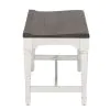 Liberty Furniture 417-C9000B Allyson Park - Wood Seat Bench - Wirebrushed White / Charcoal