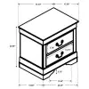 CoasterEveryday 202412 Louis Philippe - 2-Drawer Nightstand - Cappuccino