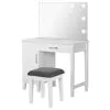 CoasterEveryday 931149 Elijah - Vanity Set With Lighting & Stool - White And Dark Gray