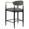 Coaster Fine Furniture 121186 Tina - Fabric Upholstered Counter Chair (Set of 2) - Dark Gray