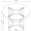 Coaster Fine Furniture 108501 Keeling - Round Glass Top Acrylic Dining Table - Chrome