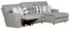 Jackson Furniture Industries 615/06/04/03-38 Jackson Furniture Industries 615/06/04/03-38 Rockport - 3 Piece Power Reclining Sectional With 1 RSF Lay-Back Chaise, 1 Armless Chair And 1 Lay-Flat Recliner - Gray