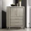 New Classic B1248-071 Lennox - Door Chest With Shoe Storage & LED Light - Gray
