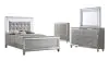 New Classic 02-9698S-34C New Classic 02-9698S-34C Valentino - Queen 4 Piece Bedroom Set (Bed, Dresser, Mirror, Chest) - Silver
