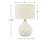 Ashley Furniture L180094 Wardmont - Ceramic Table Lamp  - White