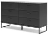 Ashley Furniture EB1865-231 Ashley Furniture EB1865-231 Socalle - Six Drawer Dresser - Black