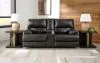 Ashley Furniture U6580118 Mountainous - Power Reclining Loveseat With Console /Adj Headrest - Eclipse