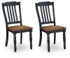 Ashley Furniture PCD619-01 Clorazi - Dining Room Side Chair (Set of 2) - Black / Brown