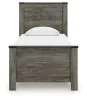 Ashley Furniture B4480/21/26/53/52/83 Ashley Furniture B4480/21/26/53/52/83 Frandern - 5 Pc. - Dresser, Mirror, Twin Panel Bed - Black / Gray