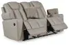 Ashley Furniture PC8330543 Elevate Edges - Glide Reclining Loveseat With Console - Coin