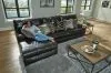 Jackson Furniture Industries 643/62/64/67-09 Jackson Furniture Industries 643/62/64/67-09 Como - 3 Piece Italian Leather Match Power Reclining Sofa / Chaise With 1 Lay Flat Reclining Seat And LSF Chaise - Chocolate