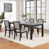 Coaster Fine Furniture 121221-S5 Elodie - 5 Piece Rectangular Extension Leaf Dining Set - Black