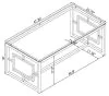 CoasterEssence 703738 Merced - Rectangular Glass Top Coffee Table - Nickel