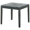 CoasterEssence 753517 Mozzi - Square Faux Marble Side End Table - Gray And Black
