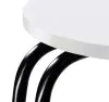 Coaster Fine Furniture 930071 Hilly - 3-Tier Round Accent Side Table - White And Black