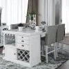 Furniture of America CM3390PT-TABLE Sutton - Counter Height Table - Antique White