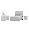 New Classic 00-3314-34N New Classic 00-3314-34N Biscayne - 5/0 Queen 4 Piece Bedroom Set (Bed, Dresser, Mirror, Nightstand) - Driftwood