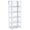 Coaster Fine Furniture 950399 Aero - 5-Shelf Display Curio Cabinet With LED Lighting - White