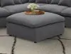 Coaster Fine Furniture 551457 Hobson - Square Upholstered Ottoman - Charcoal