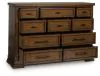 Benchcraft® B849-31 Taffenbrook - Dresser - Medium Brown