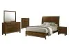 New Classic 00-B0182-35C New Classic 00-B0182-35C Ballard - 5/0 Queen 5 Piece Bedroom Set (Bed, Dresser, Mirror, Chest, Nightstand) - Brown
