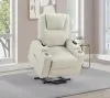 Coaster Fine Furniture 609477P Armstrong - Upholstered Power Lift Massage Recliner - Ivory