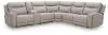 Benchcraft® U13300S5 Benchcraft® U13300S5 Gravier - 6-Piece Power Reclining Sectional With Storage Console - Gray