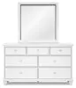 Ashley Furniture B680B1 Fortman - Dresser And Mirror - White