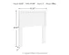 Ashley Furniture EB1810-155 Hallityn - Twin Panel Headboard - White