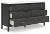 Ashley Furniture B2616-231 Ashley Furniture B2616-231 Cadmori - Six Drawer Dresser - Black / White