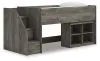 Ashley Furniture B4480B14 Ashley Furniture B4480B14 Frandern - Twin Loft Bed With Bookcase Storage - Gray
