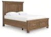 Ashley Furniture PCB779B11 Ashley Furniture PCB779B11 Feddinger - Queen Panel Storage Bed - Medium Brown
