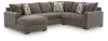 Ashley Furniture PC86205S2 Ashley Furniture PC86205S2 Larson Levee - 3-Piece Sectional With LAF Corner Chaise - Espresso