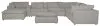 Jackson Furniture Industries 4445/31/59/28/88/9-26 Jackson Furniture Industries 4445/31/59/28/88/9-26 Posh - 9 Piece Modular Sectional With 3 Armless, 3 Corners, 2 Cocktail Ottoman, 1 Console - Dove