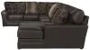 Jackson Furniture Industries 4378/62/76/30-09 Jackson Furniture Industries 4378/62/76/30-09 Denali - 3 Piece Italian Leather Match Sectional With RSF Chaise And 12 Included Accent Pillows - Chocolate